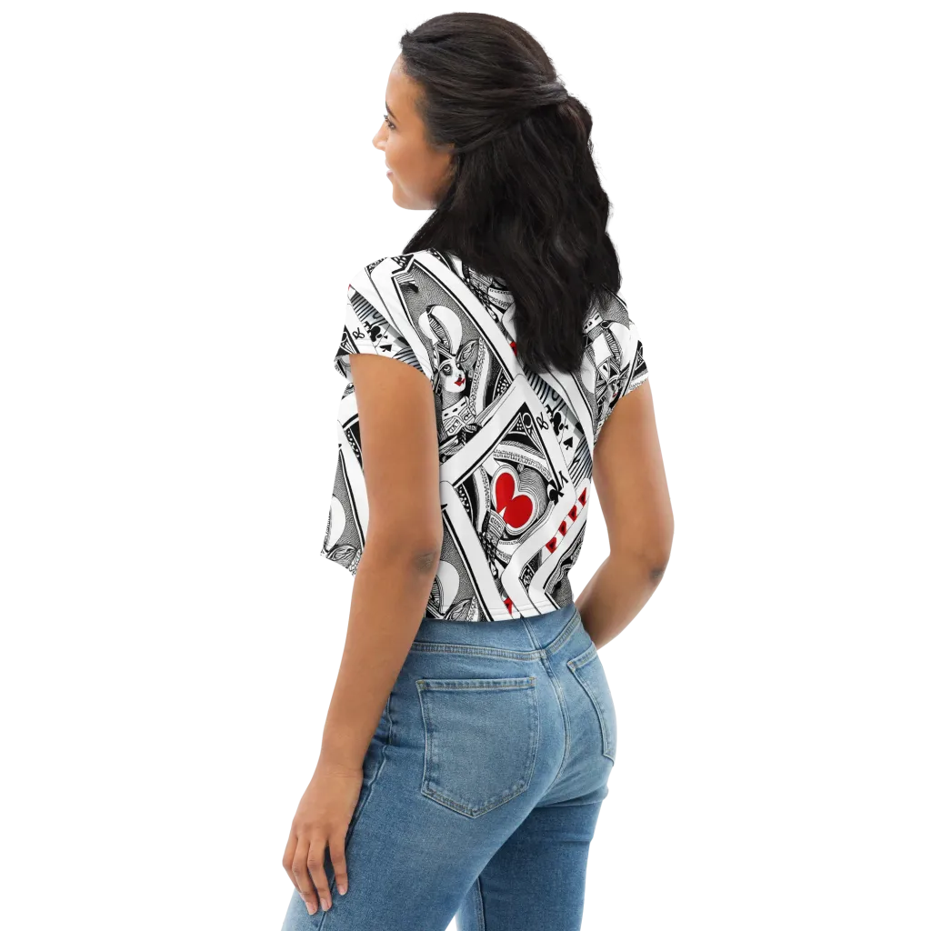 Fashion Print, By Carl Rahl on Crop Tee — Left Back