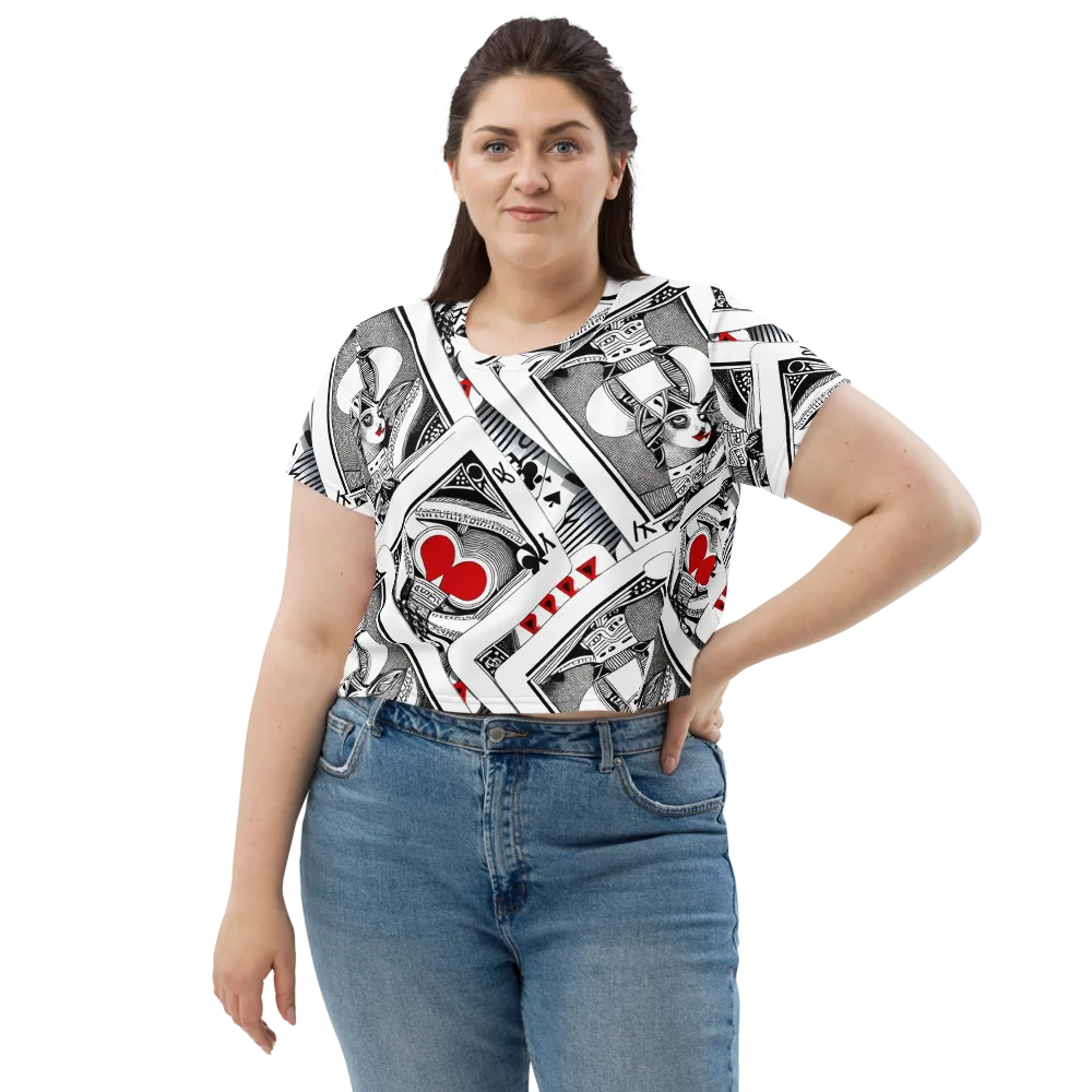Fashion Print, By Carl Rahl on Crop Tee — Front