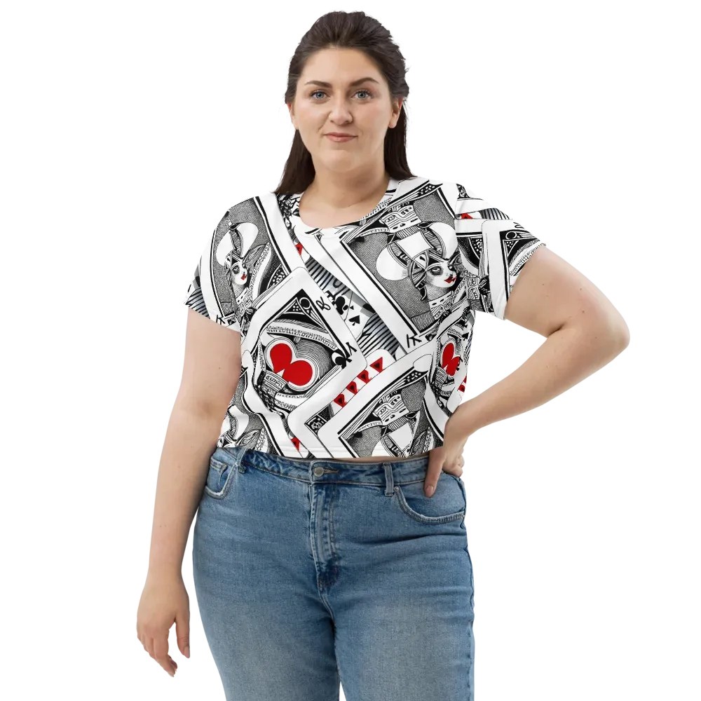 Fashion Print, By Carl Rahl on Crop Tee — Front