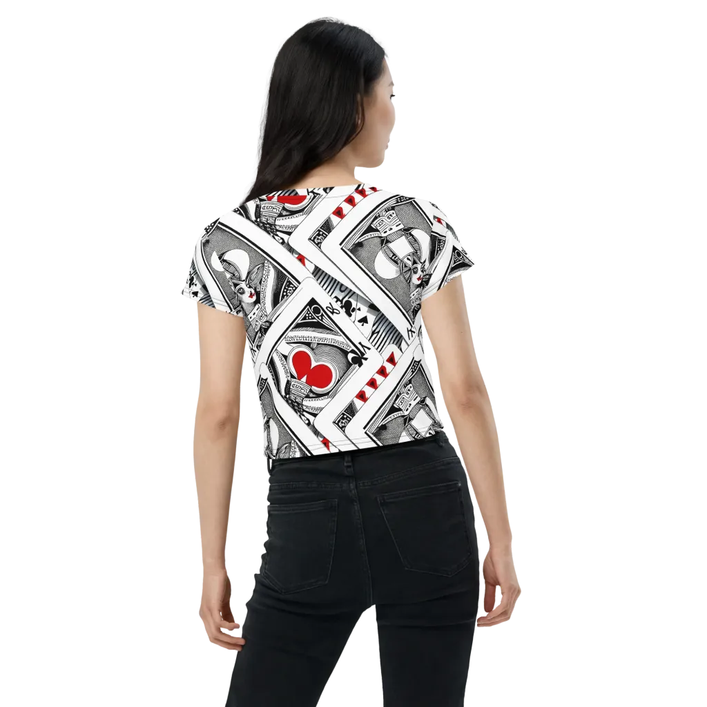 Fashion Print, By Carl Rahl on Crop Tee — Back