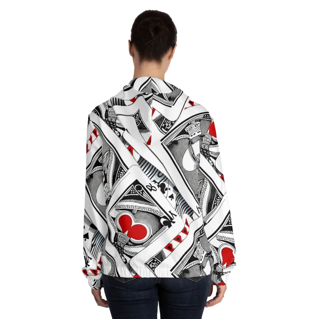Fashion Print, By Carl Rahl on Women's Full-Zip Hoodie — Back On Person