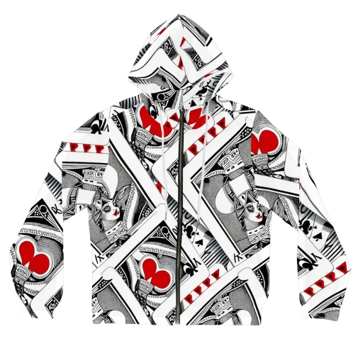 Fashion Print, By Carl Rahl on a Women's Full-Zip Hoodie