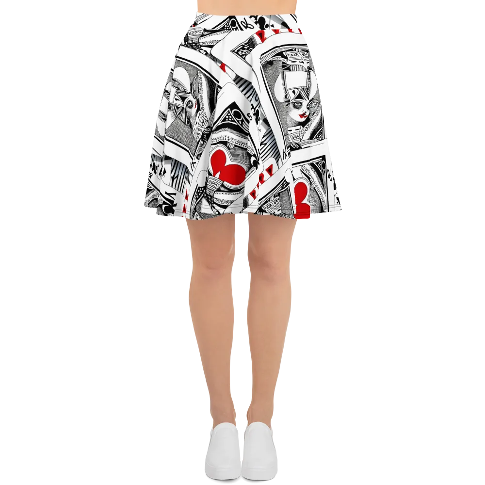 Fashion Print, By Carl Rahl on Skater Skirt — Front