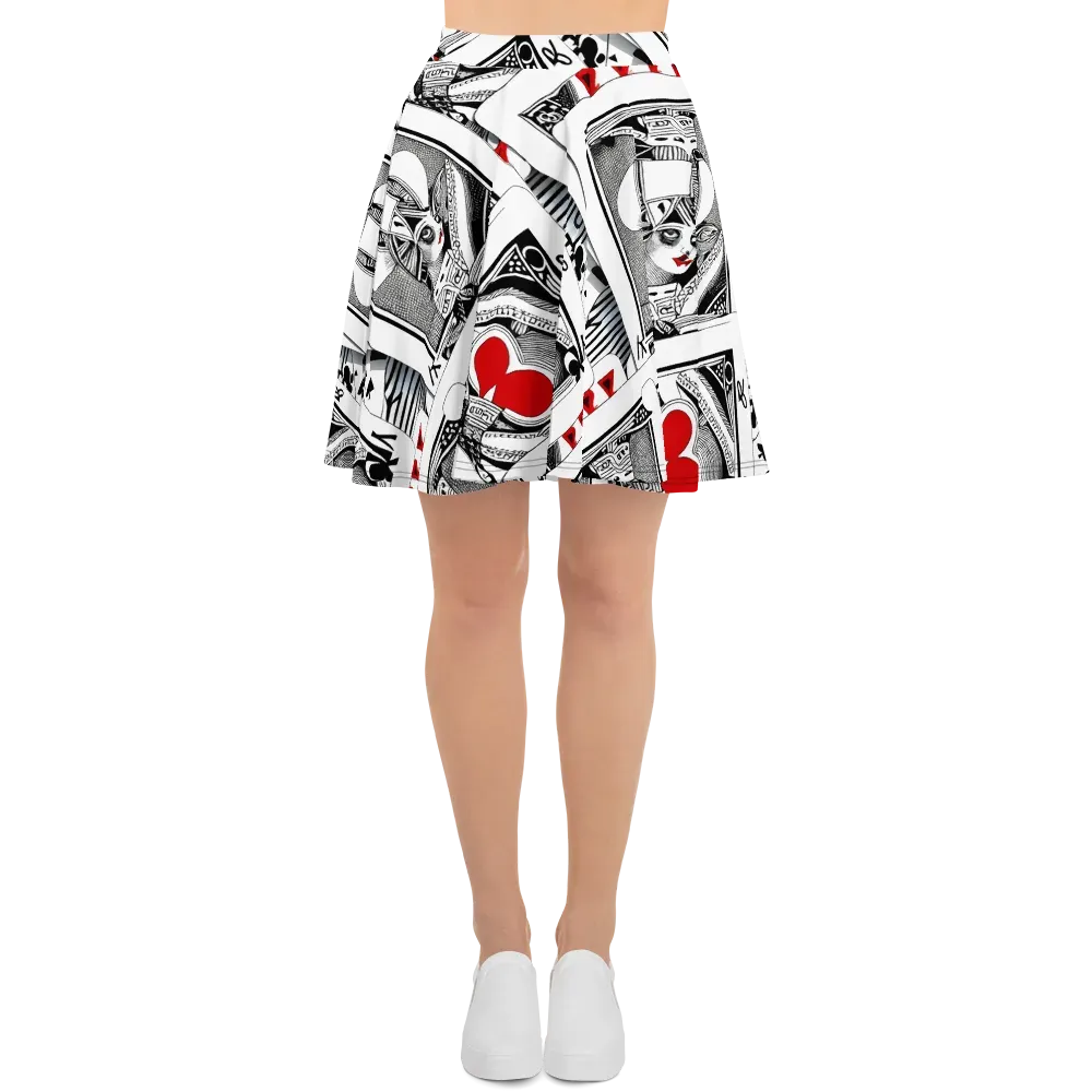 Fashion Print, By Carl Rahl on Skater Skirt — Front