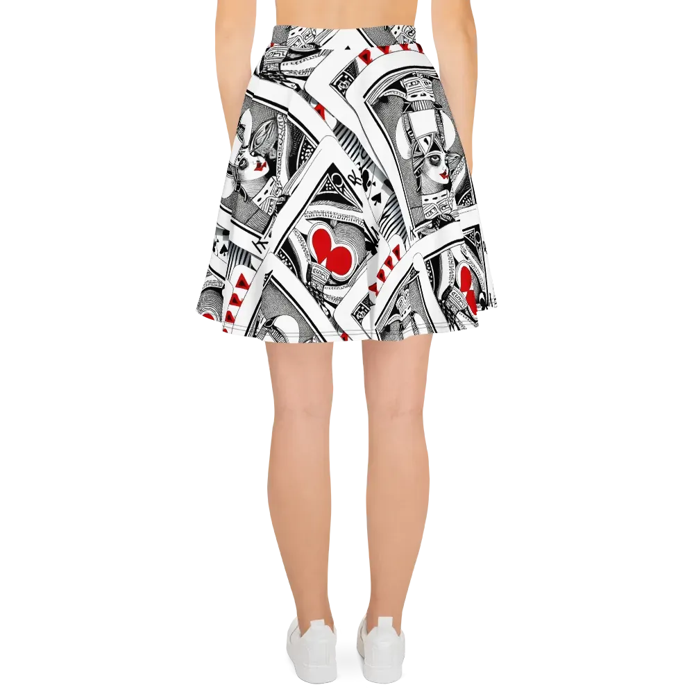 Fashion Print, By Carl Rahl on Skater Skirt — Back
