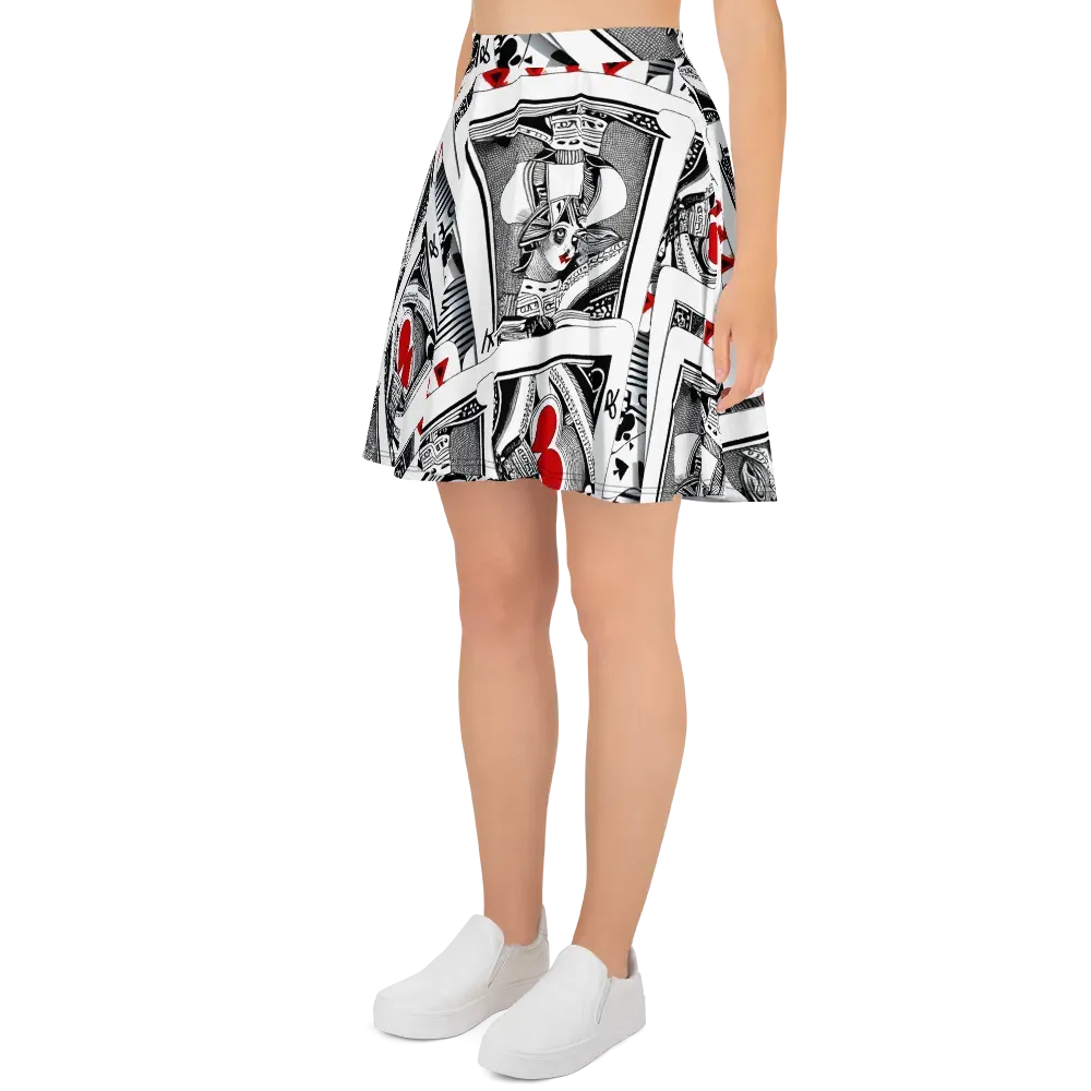 Fashion Print, By Carl Rahl on Skater Skirt — Left