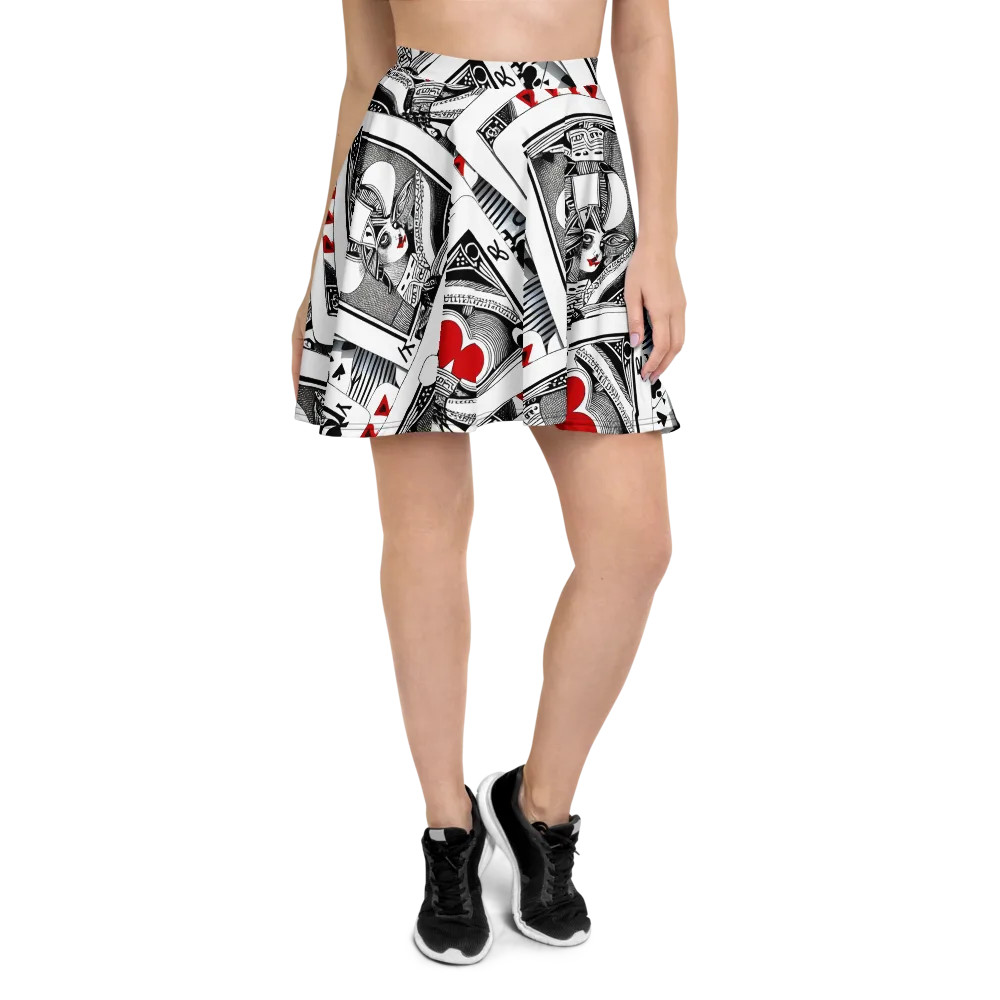 Fashion Print, By Carl Rahl on Skater Skirt — Front