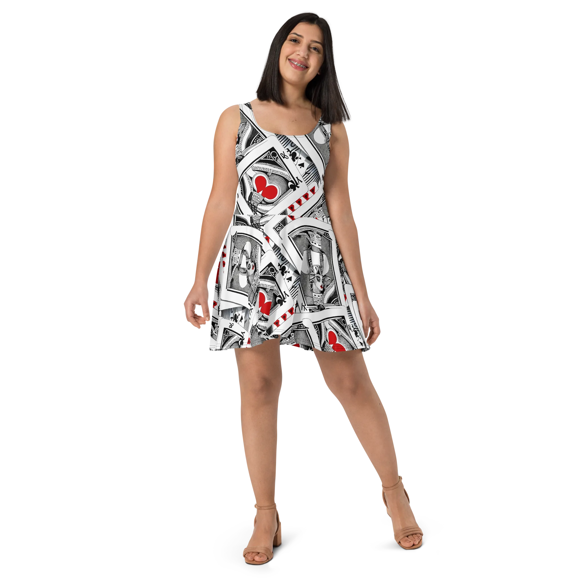 Fashion Print, By Carl Rahl on Skater Dress — Front