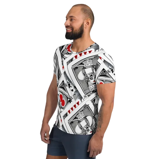 Fashion Print, By Carl Rahl on a Men's Athletic T-Shirt