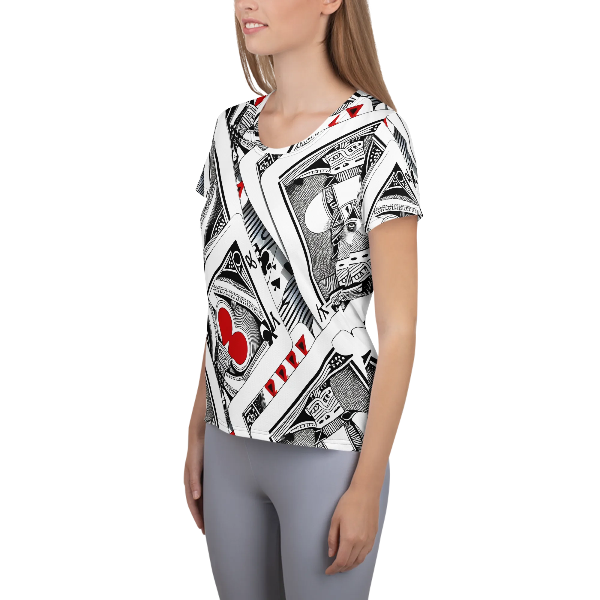 Fashion Print, By Carl Rahl on Women's Athletic T-Shirt — Left