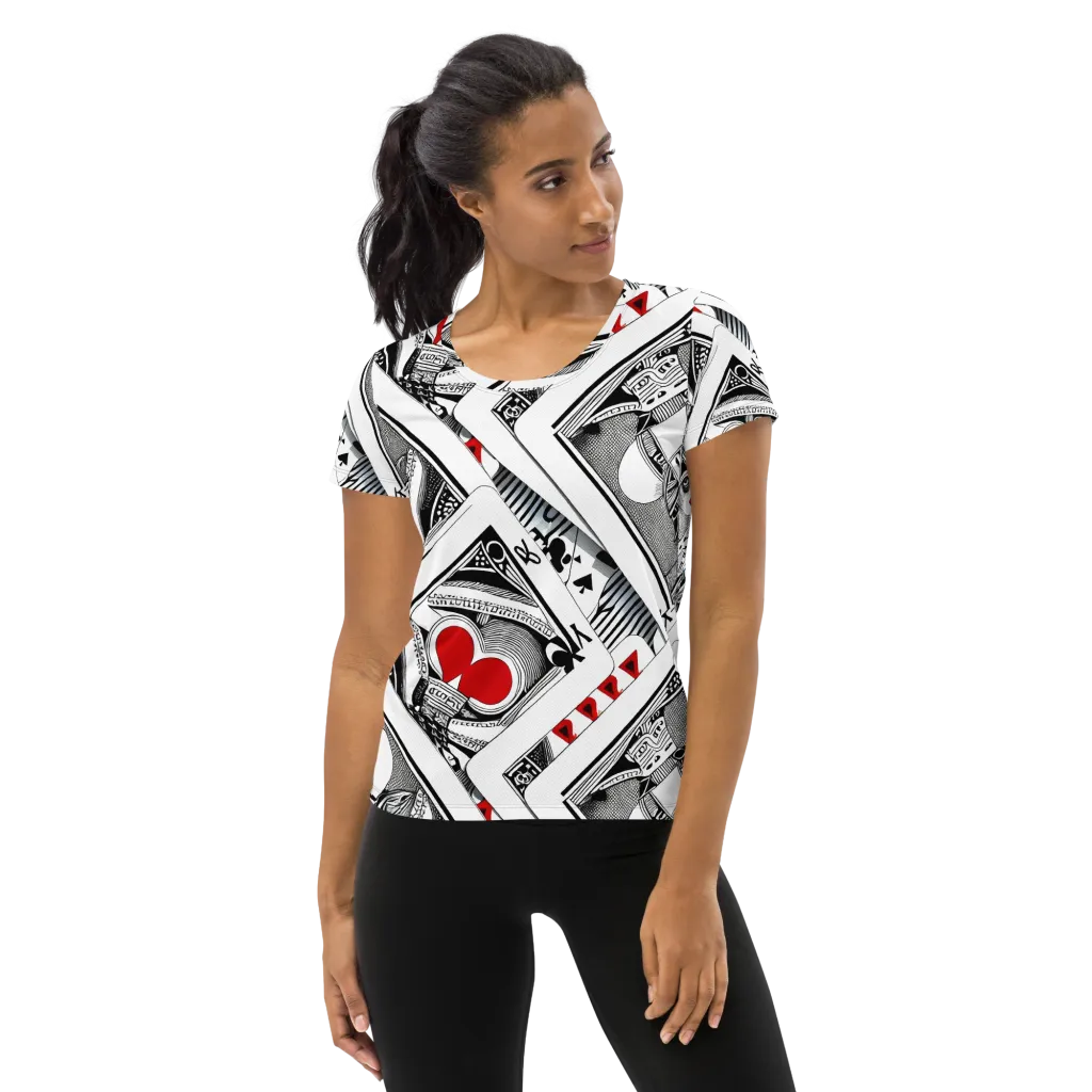 Fashion Print, By Carl Rahl on Women's Athletic T-Shirt — Front