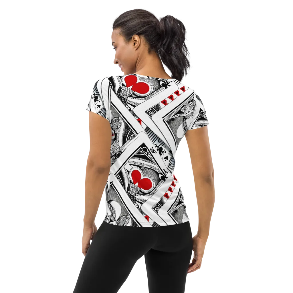 Fashion Print, By Carl Rahl on Women's Athletic T-Shirt — Back