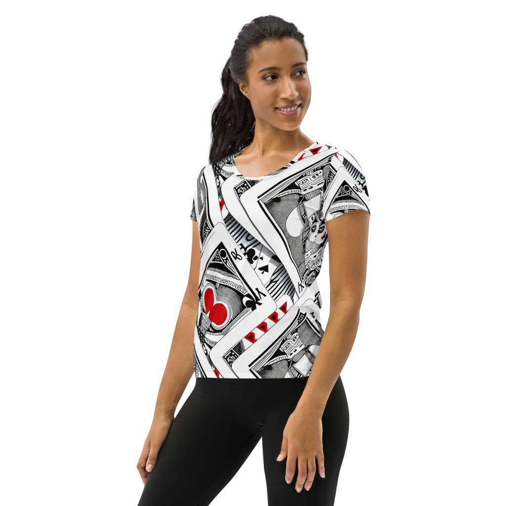 Fashion Print, By Carl Rahl on Women's Athletic T-Shirt — Left