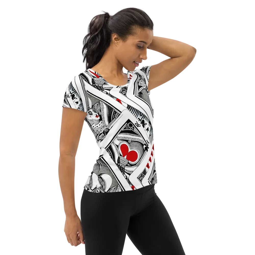 Fashion Print, By Carl Rahl on Women's Athletic T-Shirt — Right