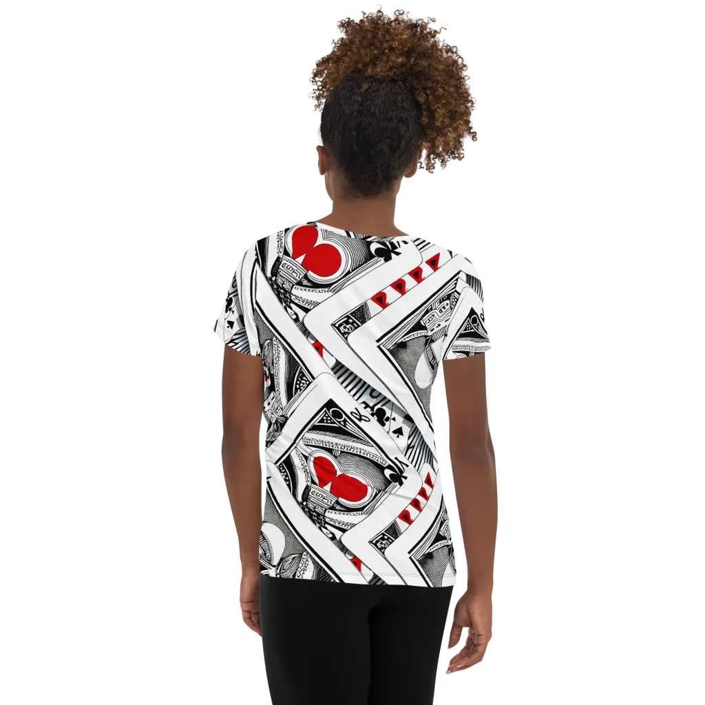 Fashion Print, By Carl Rahl on Women's Athletic T-Shirt — Back