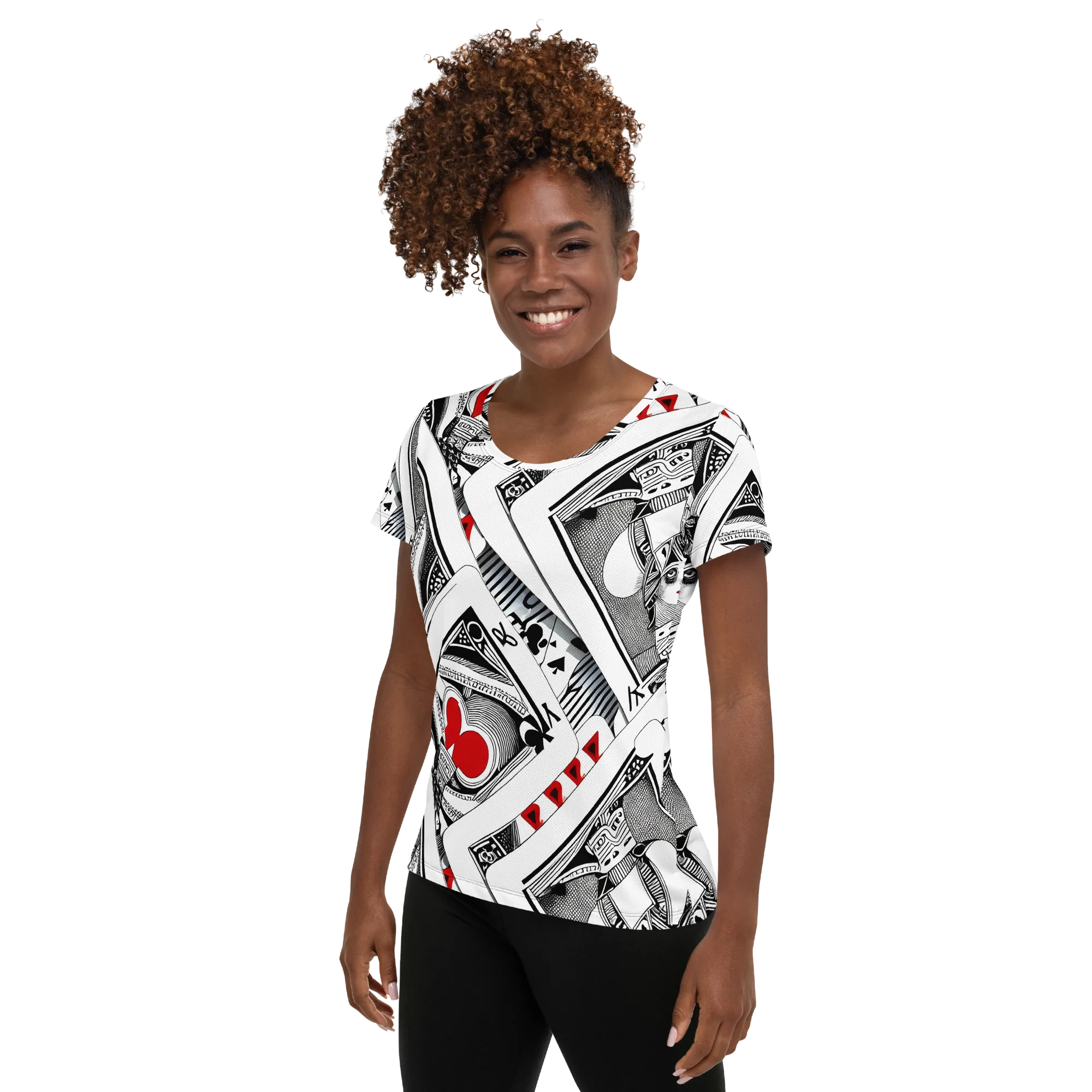 Fashion Print, By Carl Rahl on Women's Athletic T-Shirt — Left