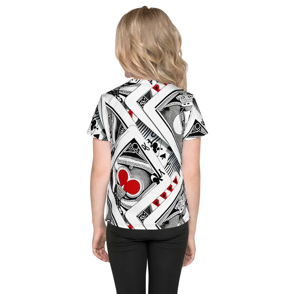 Fashion Print, By Carl Rahl on Kids Crew Neck T-Shirt — Back