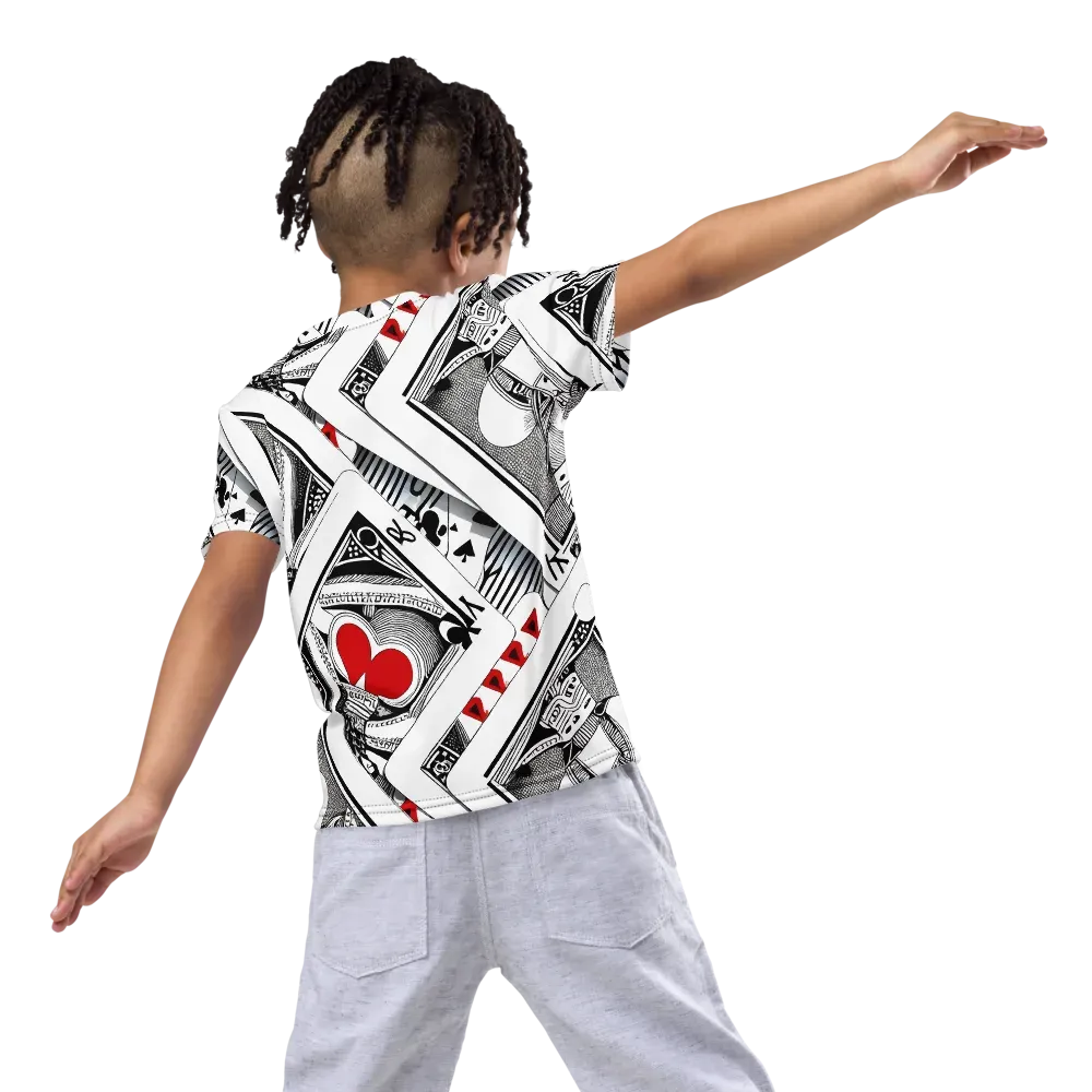 Fashion Print, By Carl Rahl on Kids Crew Neck T-Shirt — Back