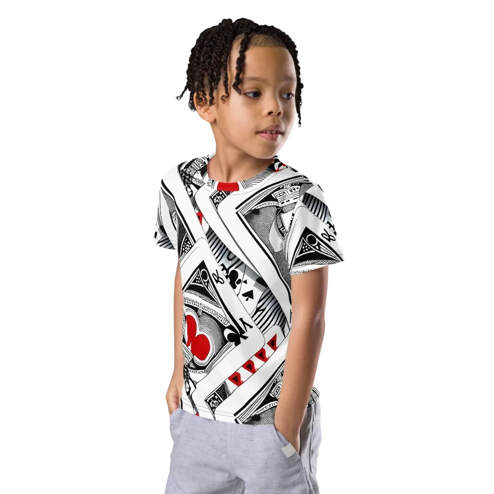 Fashion Print, By Carl Rahl on Kids Crew Neck T-Shirt — Left Front