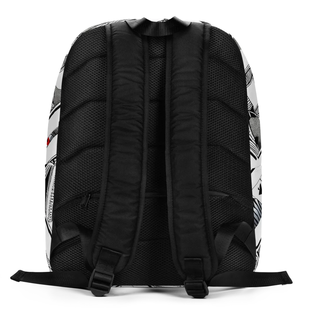 Fashion Print, By Carl Rahl on Minimalist Backpack — Back