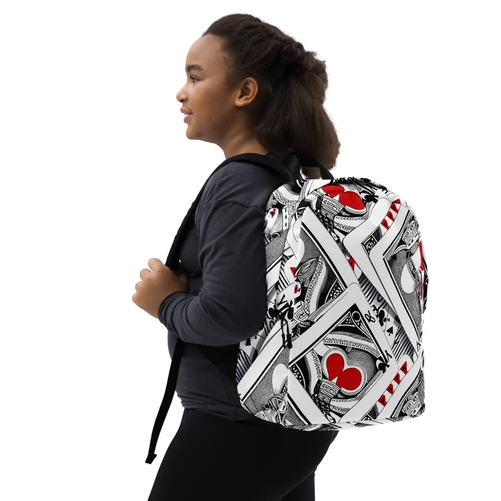 Fashion Print, By Carl Rahl on Minimalist Backpack — Right Front