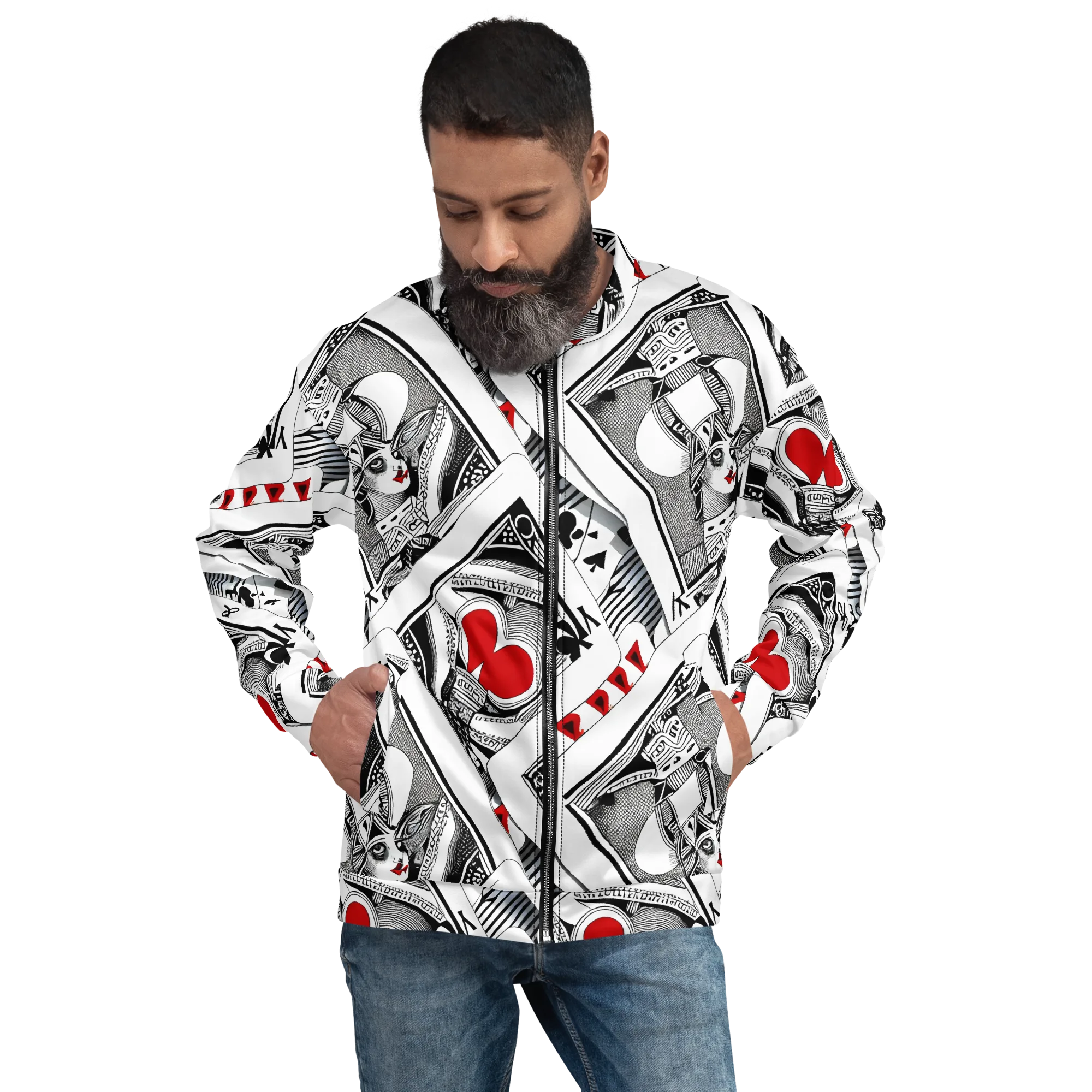 Fashion Print, By Carl Rahl on Bomber Jacket — Front