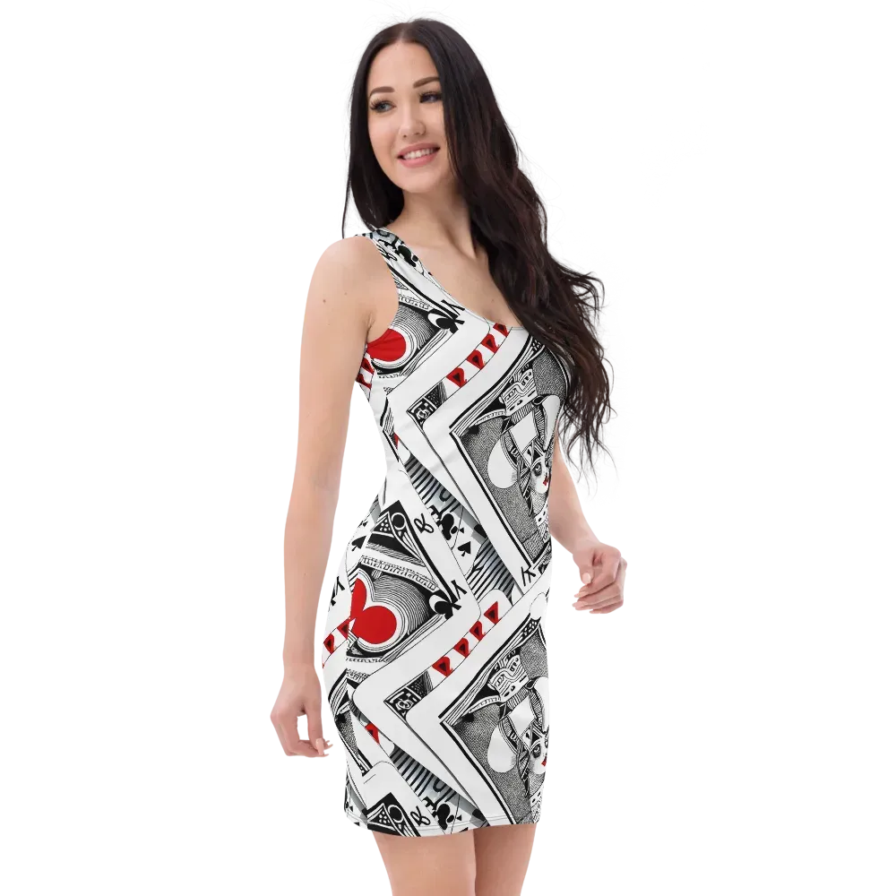 Fashion Print, By Carl Rahl on Bodycon Dress — Right Front