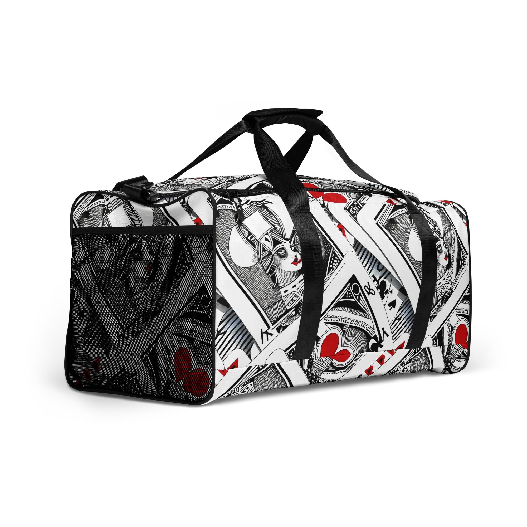 Fashion Print, By Carl Rahl on Duffle Bag — Right Front