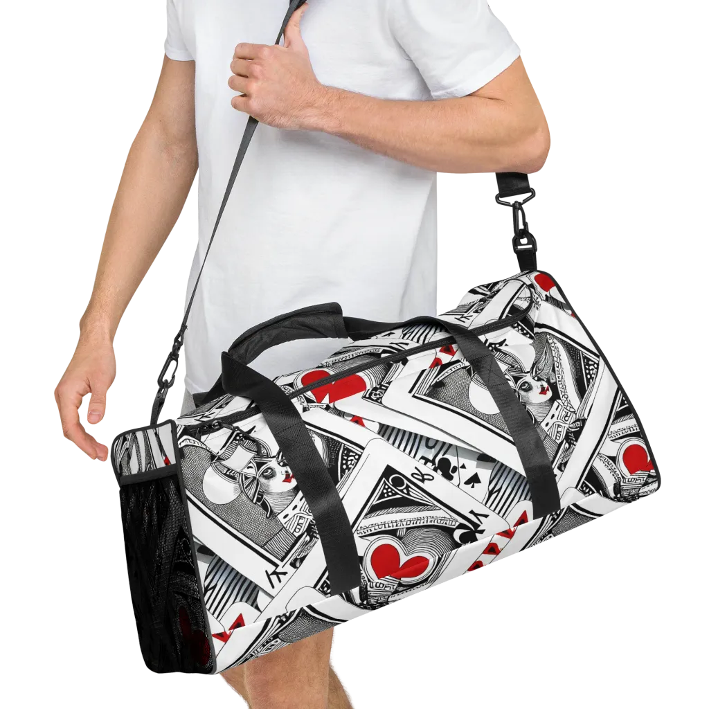Fashion Print, By Carl Rahl on Duffle Bag — Right Front