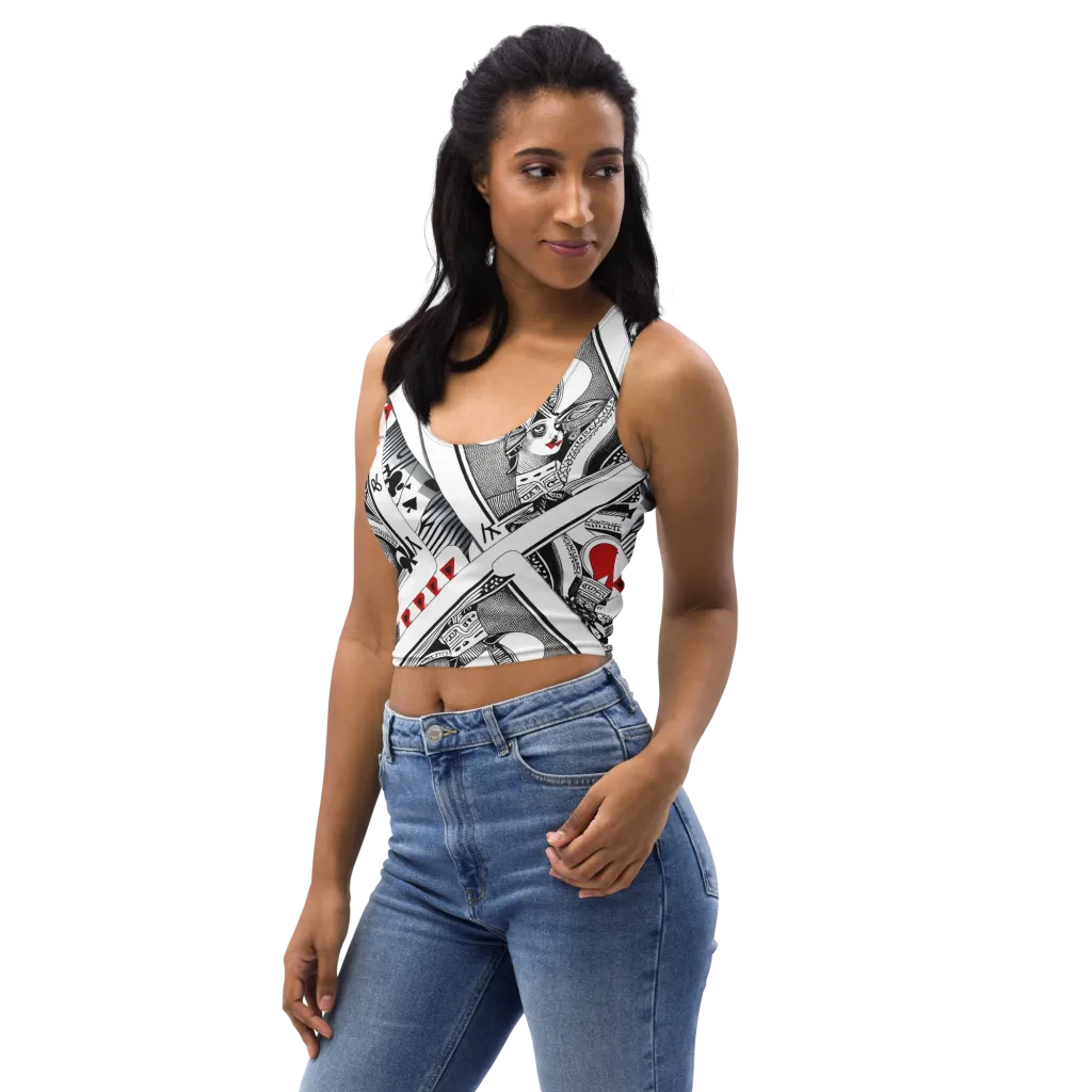 Fashion Print, By Carl Rahl on Crop Top — Left Front