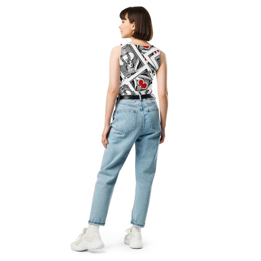 Fashion Print, By Carl Rahl on Crop Top — Back