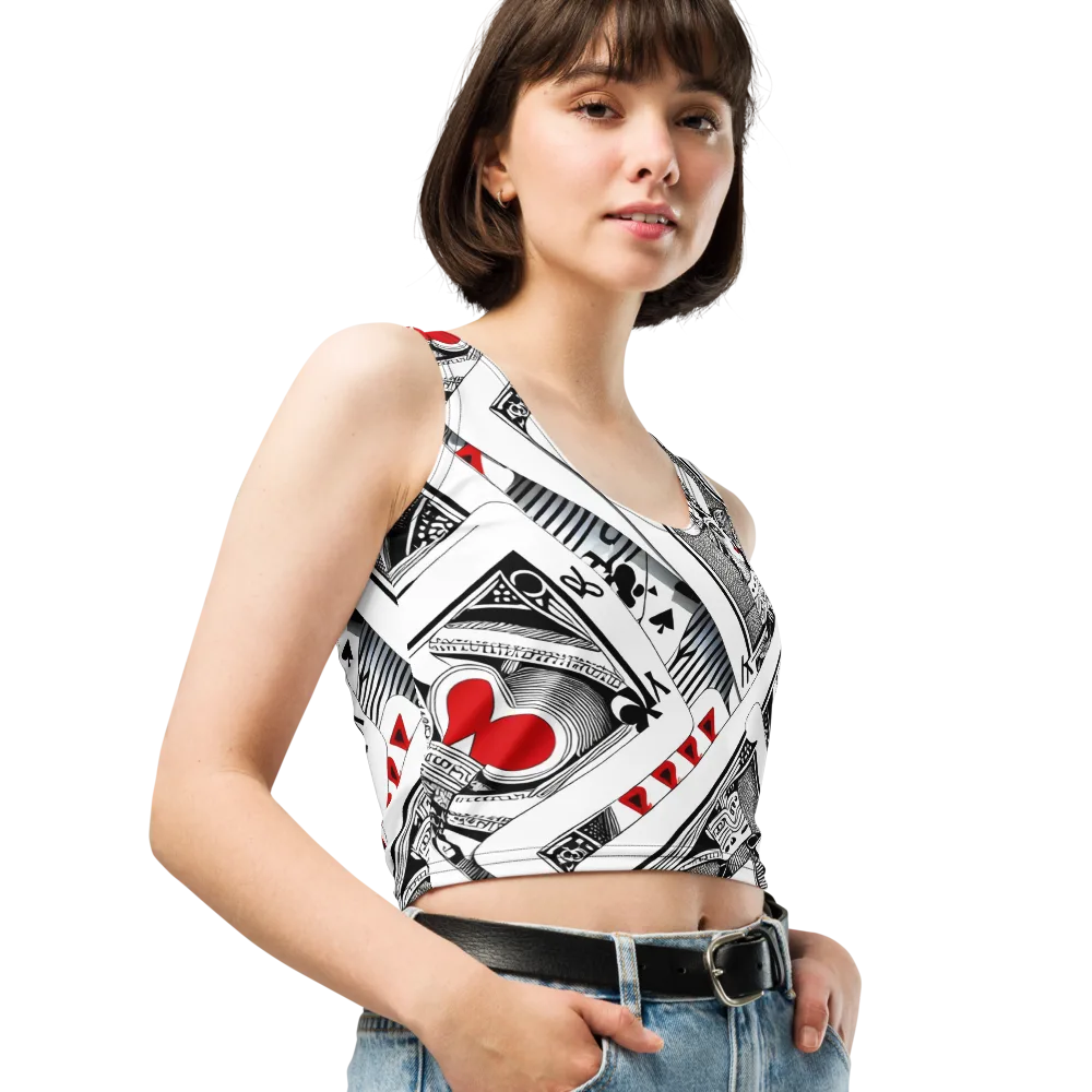 Fashion Print, By Carl Rahl on Crop Top — Right Front