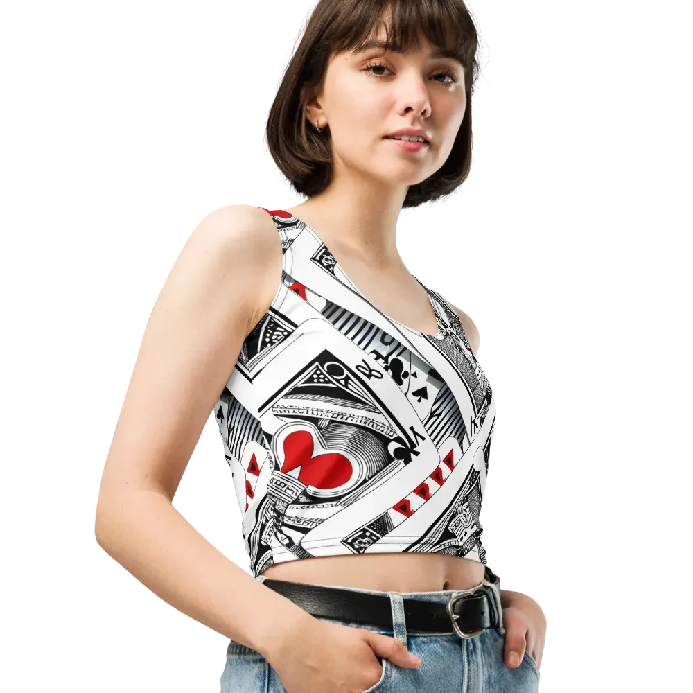 Fashion Print, By Carl Rahl on Crop Top — Right Front