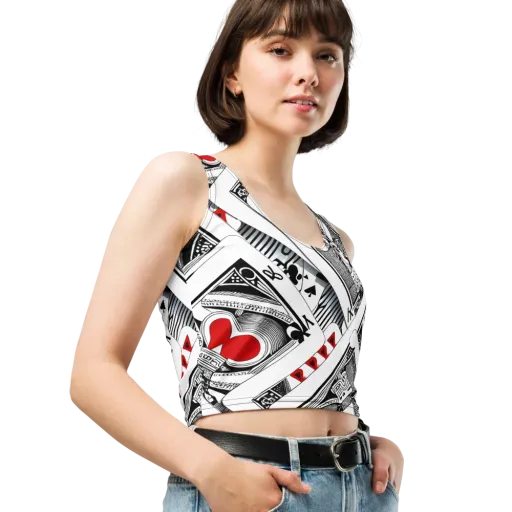 Fashion Print, By Carl Rahl on a Crop Top