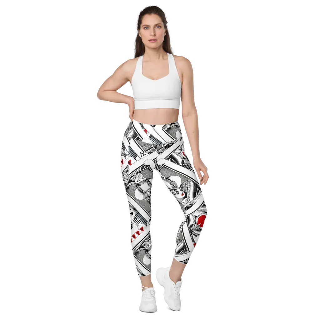 Fashion Print, By Carl Rahl on Leggings with Pockets — Front