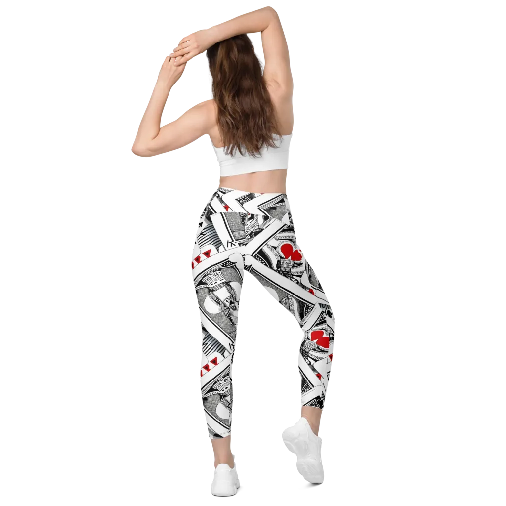 Fashion Print, By Carl Rahl on Leggings with Pockets — Back