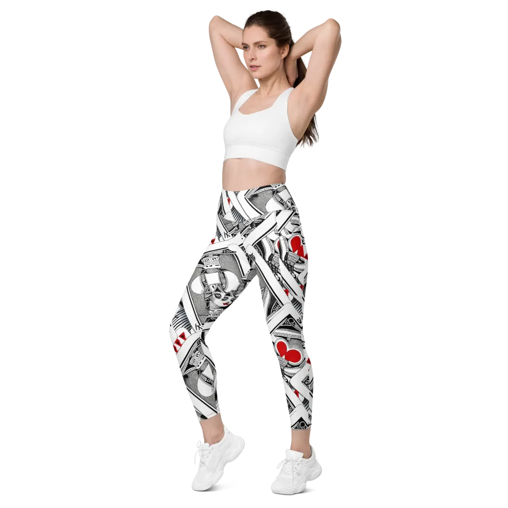 Fashion Print, By Carl Rahl on Leggings with Pockets — Left Front