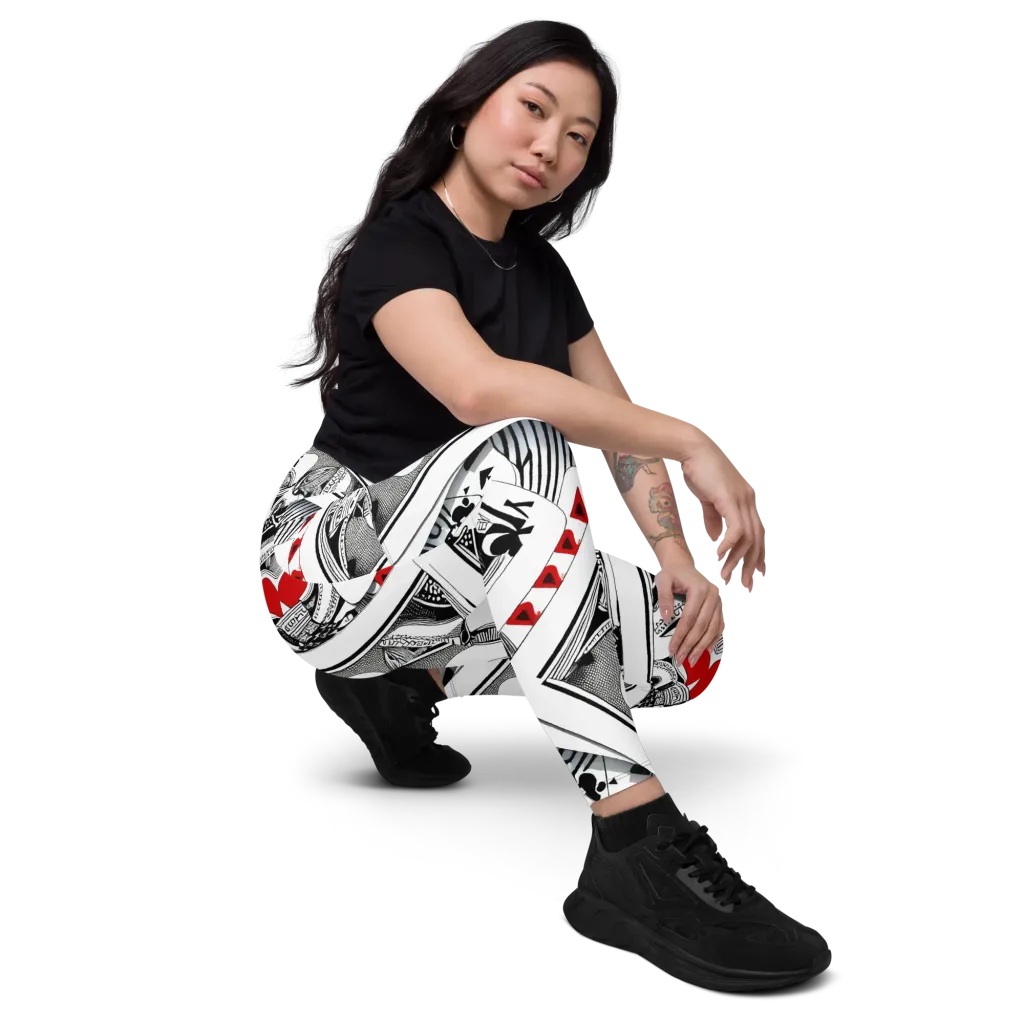 Fashion Print, By Carl Rahl on Leggings with Pockets — Right Front