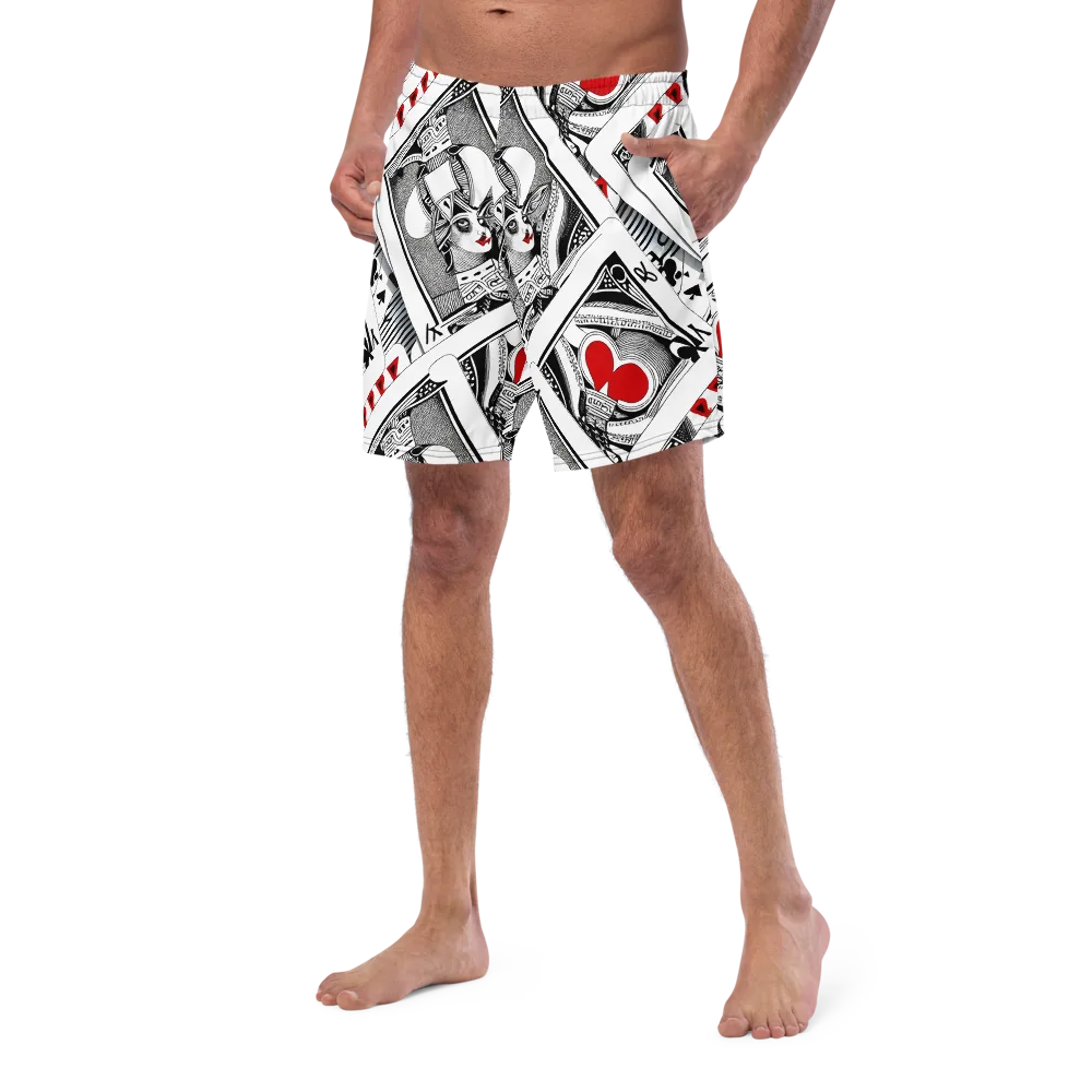Fashion Print, By Carl Rahl on Swim Trunks — Left Front