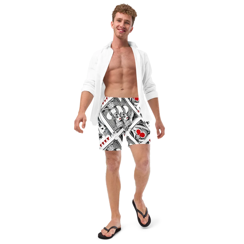 Fashion Print, By Carl Rahl on Swim Trunks — Front