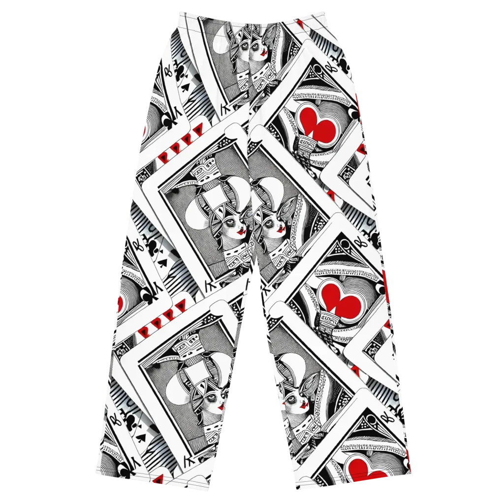 Fashion Print, By Carl Rahl on Wide-Leg Pants — Front