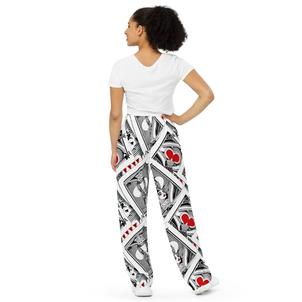 Fashion Print, By Carl Rahl on Wide-Leg Pants — Back