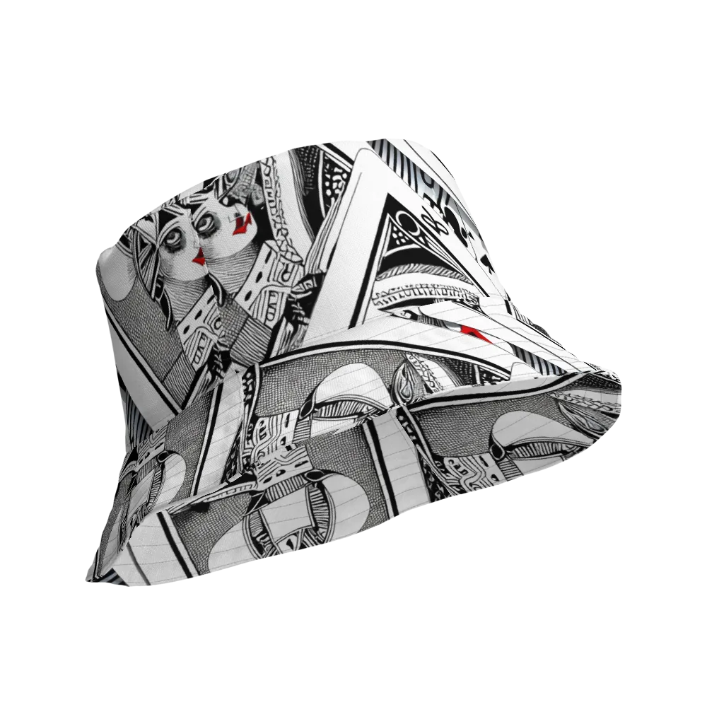 Fashion Print, By Carl Rahl on Reversible Bucket Hat — Product details Outside