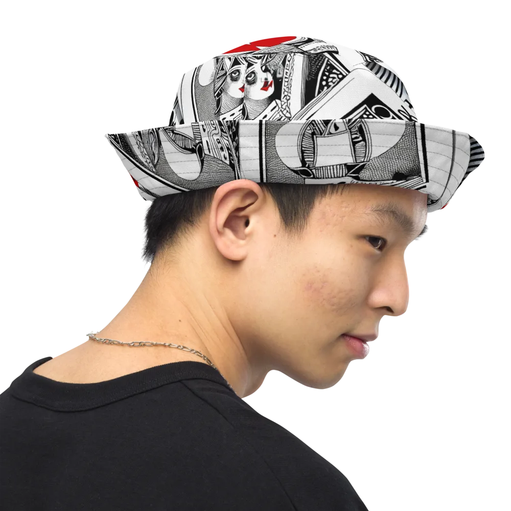 Fashion Print, By Carl Rahl on Reversible Bucket Hat — Right Outside
