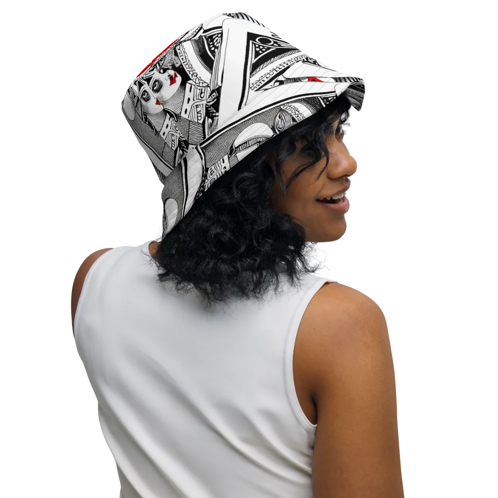 Fashion Print, By Carl Rahl on Reversible Bucket Hat — Right Outside