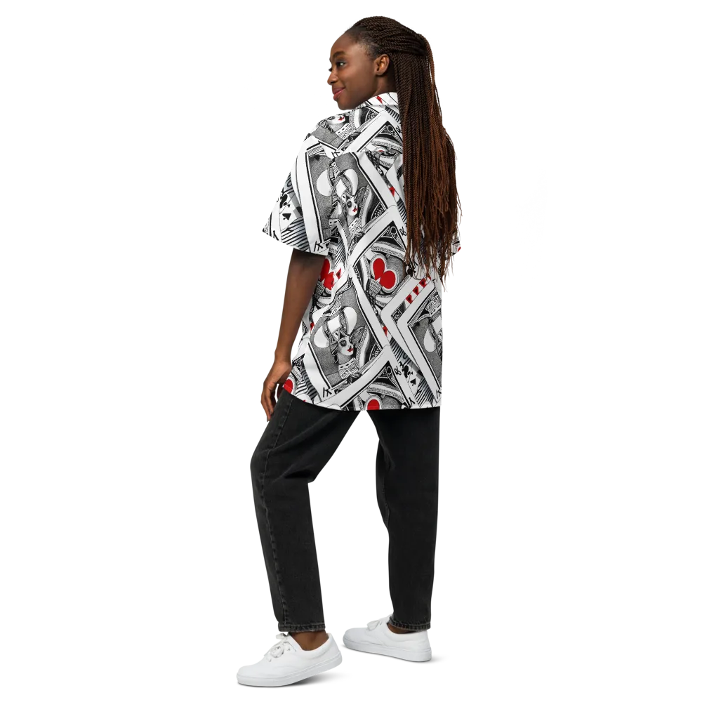 Fashion Print, By Carl Rahl on Button Shirt — Back