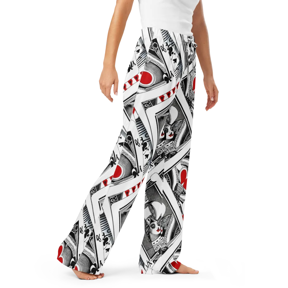 Fashion Print, By Carl Rahl on Women's Pajama Pants — Right Front