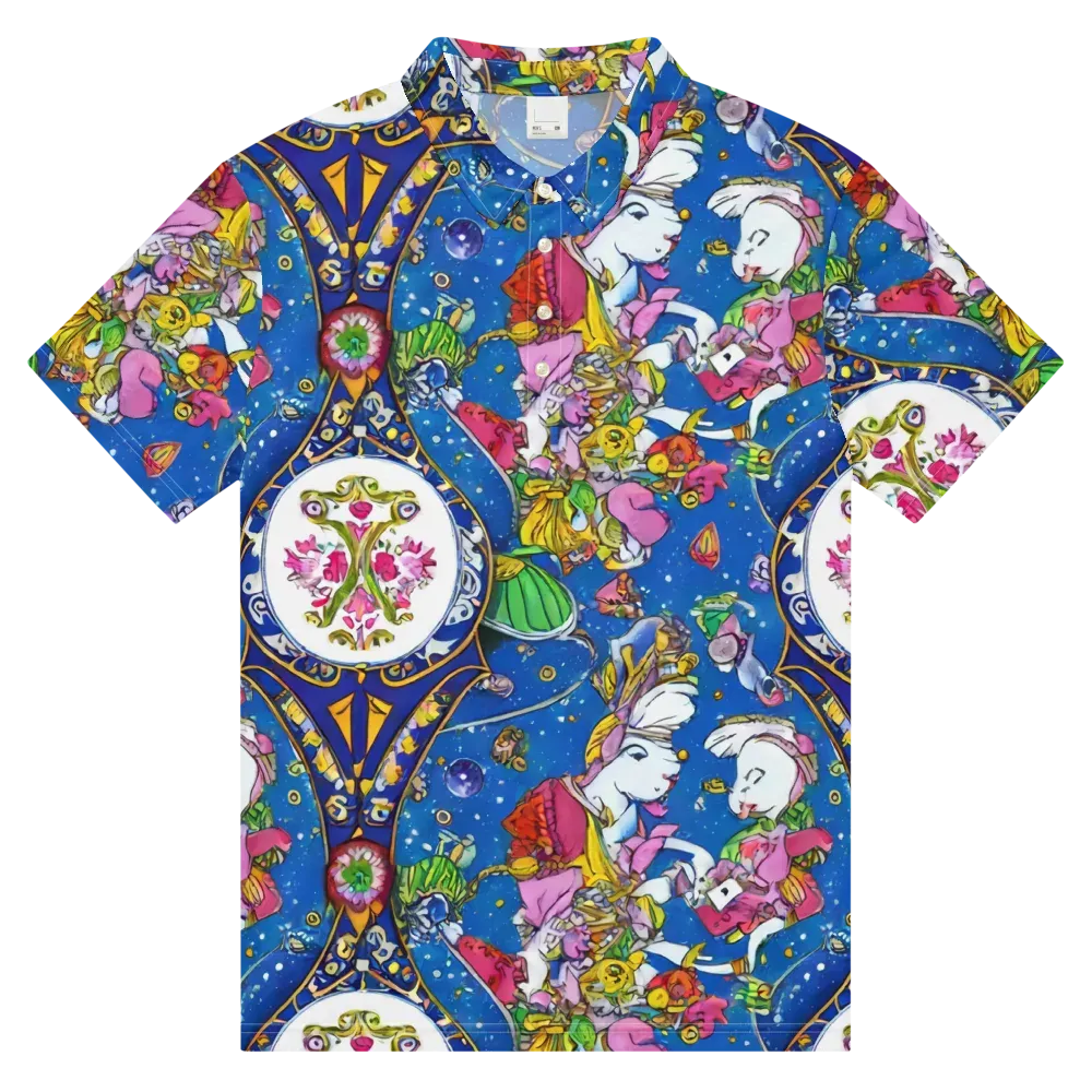 Galactic Masquerade on Men's Slim Fit Polo Shirt — Front