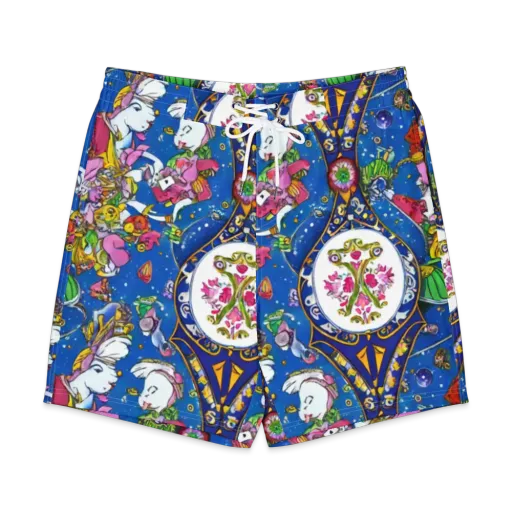 Galactic Masquerade on a Men's Board Shorts