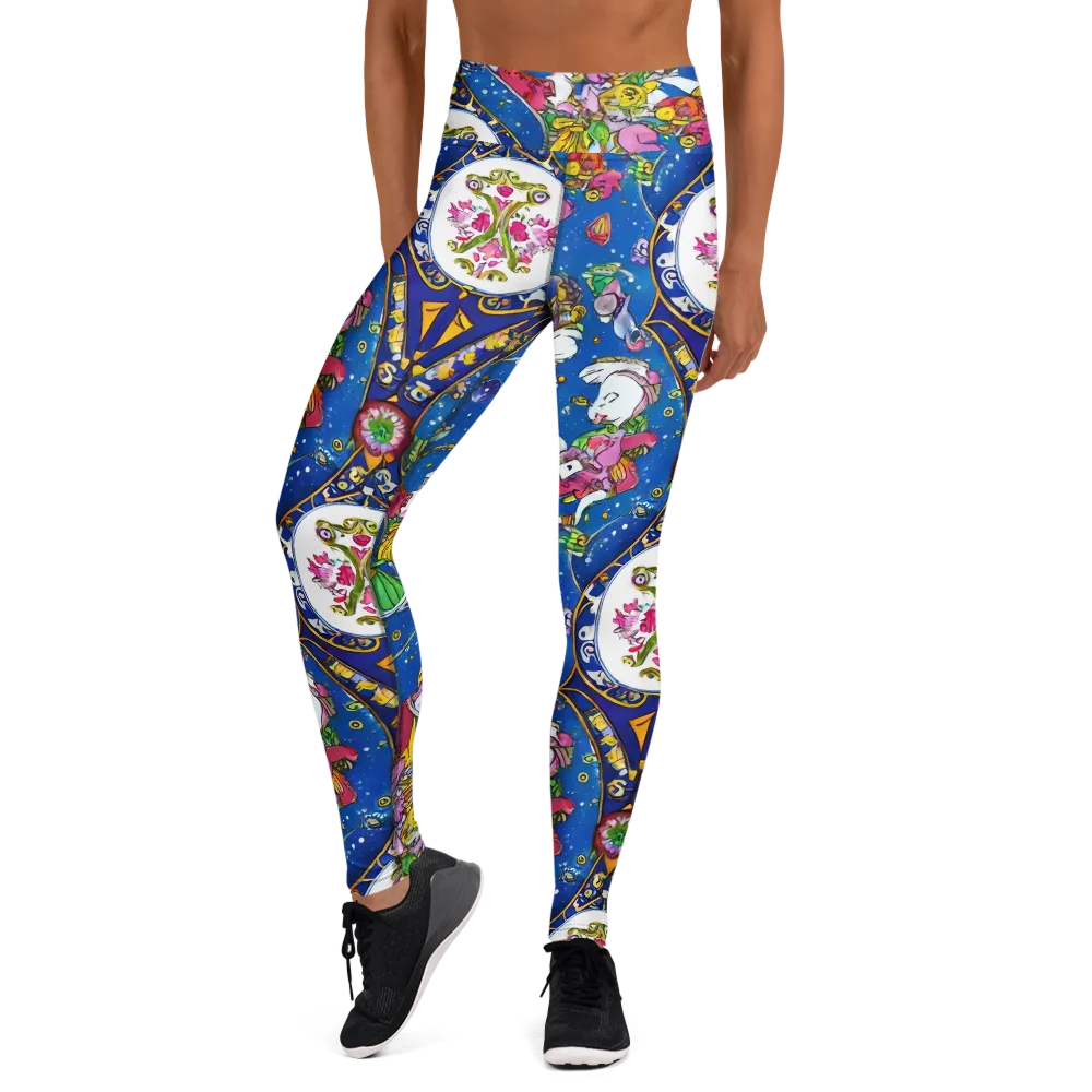 Galactic Masquerade on Yoga Leggings — Front